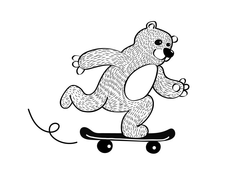 Skater Bear -1