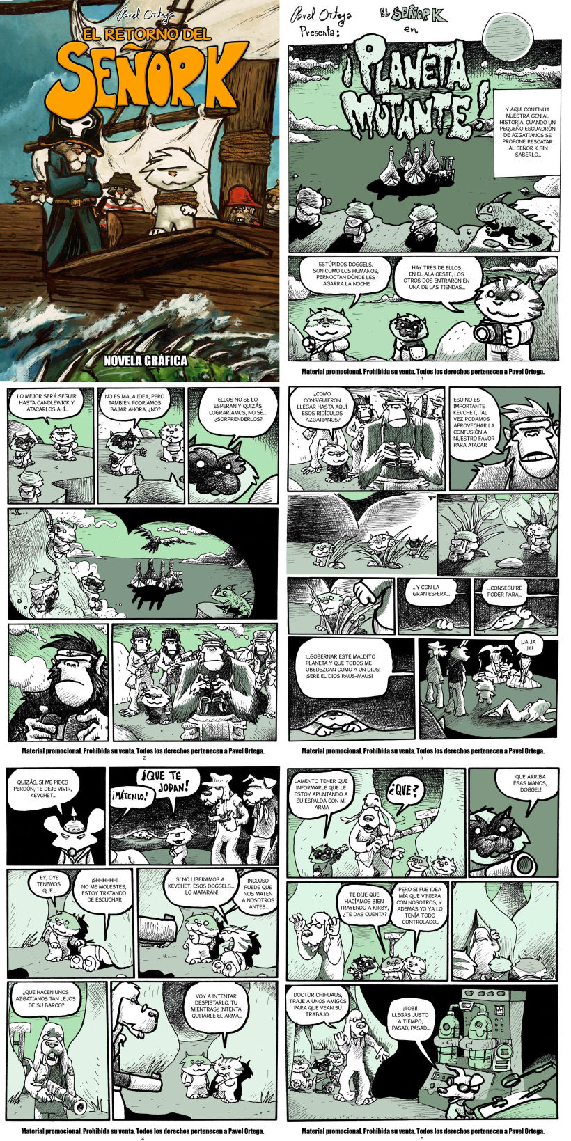 Maquetador y rotulista del cómic EL RETORNO DEL SEÑOR K 1