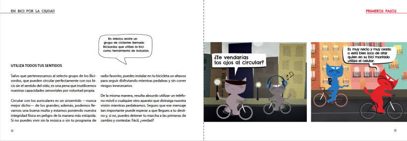 Manual ilustrado de ciclismo urbano del gato Peáltez 9