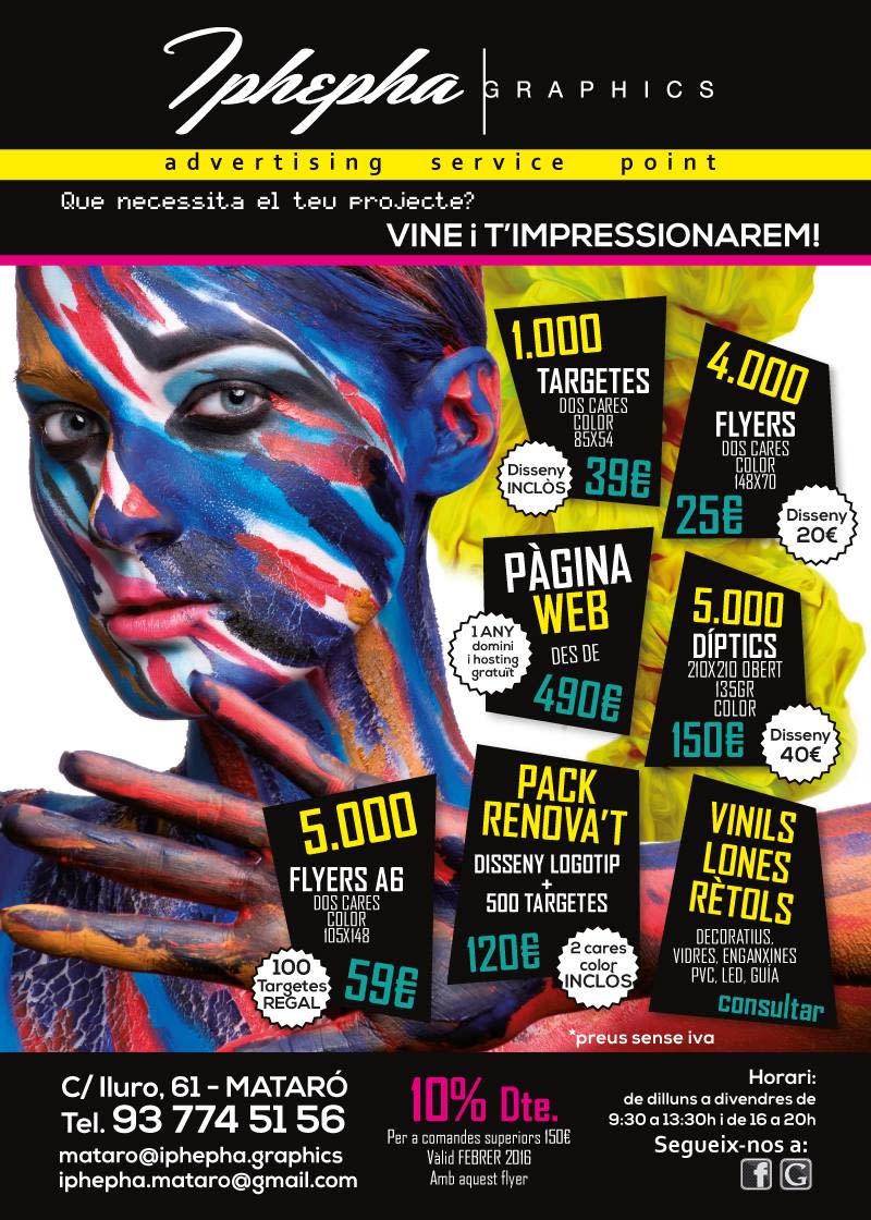  "Vine i t'impressionarem!" - Diseño gráfico. Campaña publicidad Iphepha Graphics 0
