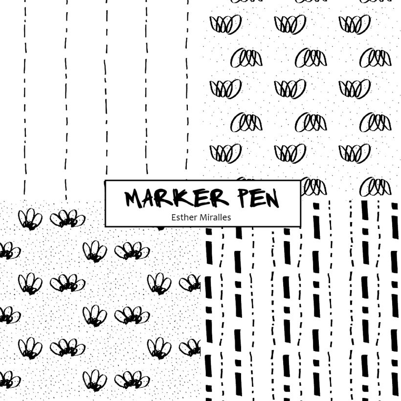 MarkerPen patterns B/W 0