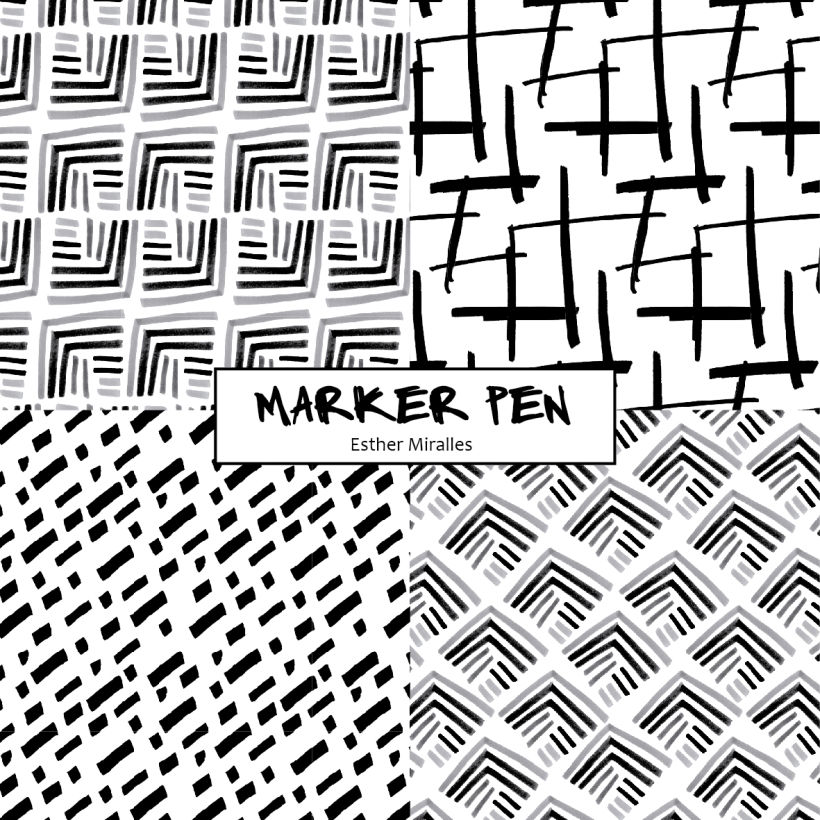 MarkerPen patterns B/W 1