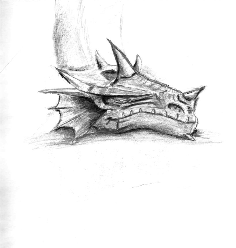 Ilustración de bustos de dragón -1