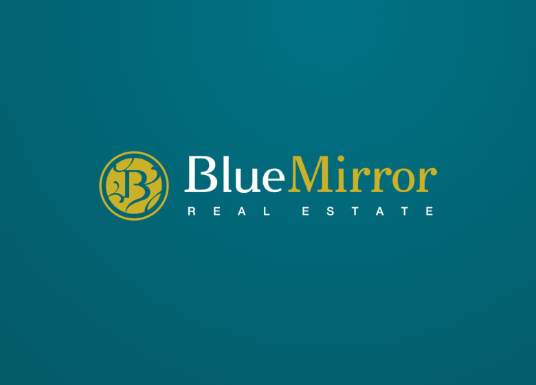 Blue Mirror. Búsqueda de un nombre, diseño de logotipo y papelería básica para una empresa inmobiliaria ubicada en la localidad alicantina de Jávea. 0