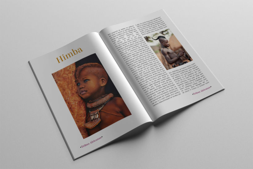 Diseño Editorial Tribus Africanas. 16