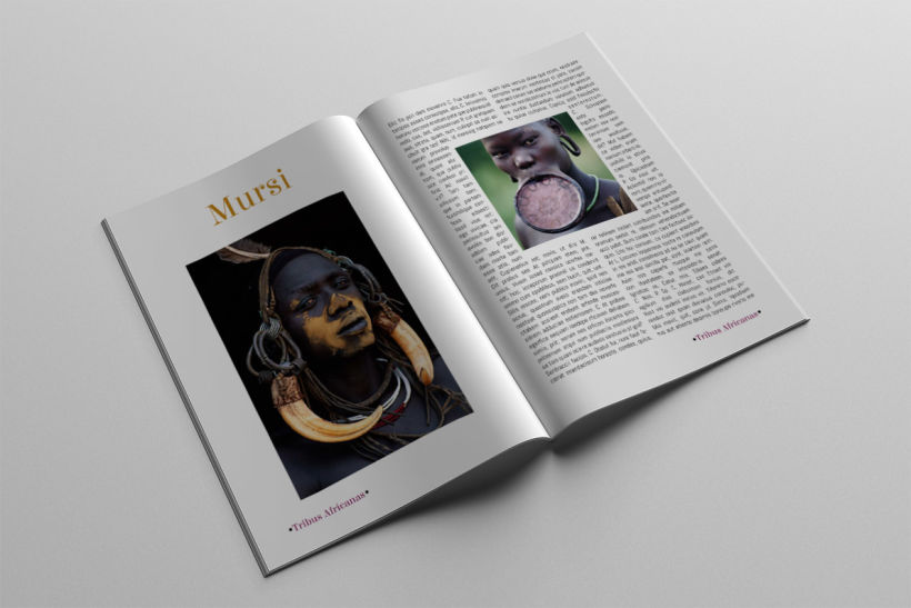 Diseño Editorial Tribus Africanas. 18