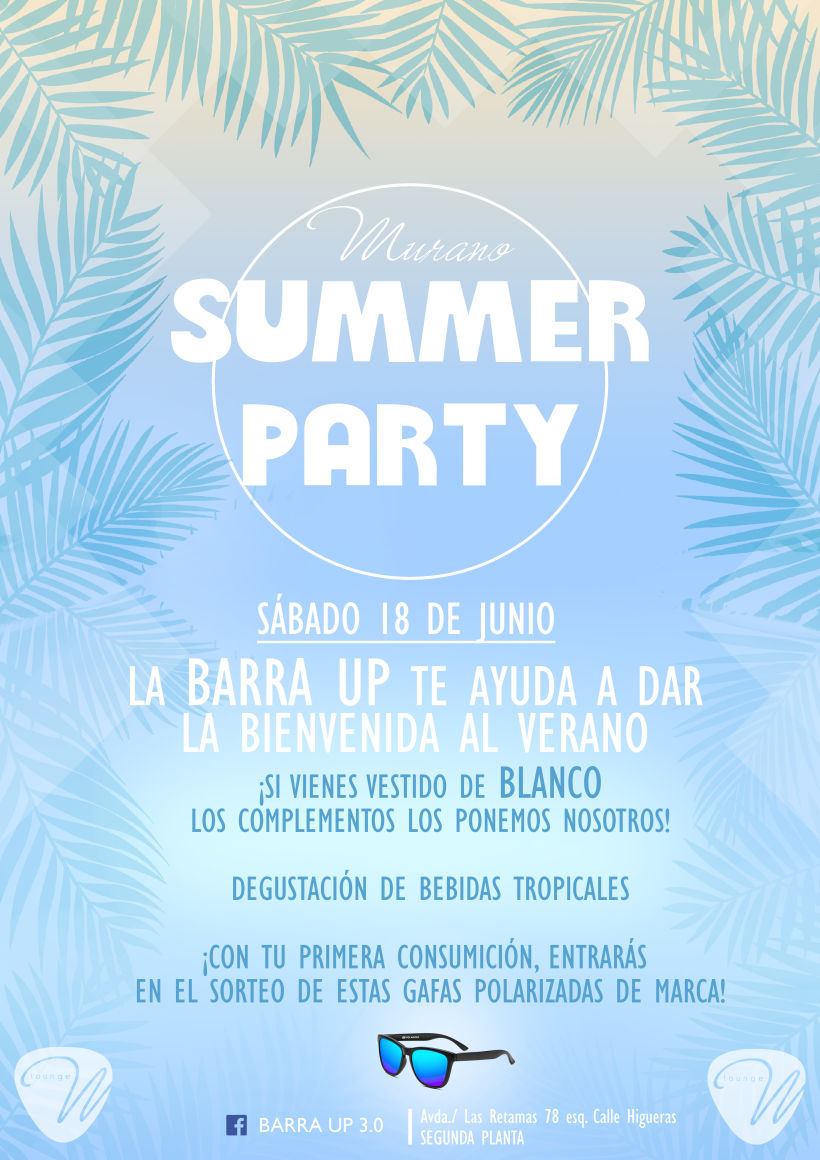 Cartel para fiesta veraniega en Murano Alcorcón -1