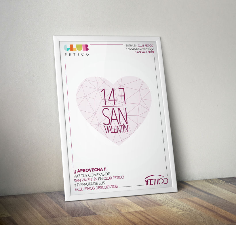 Diseño gráfico - Cartel publicitario "San Valentín" -1