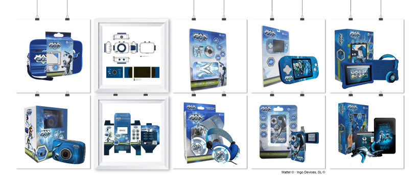 Línea productos electrónicos MAX STEEL" · Idea, creación, desarrollo, seguimiento y aprobación (Mattel©) del producto, aplicación y packaging -1