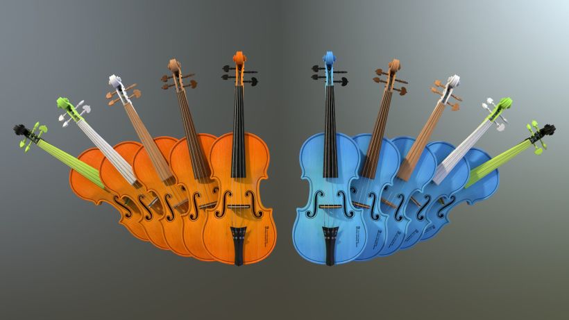Violines - Modelo 3D 6