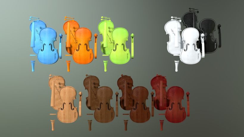 Violines - Modelo 3D 9