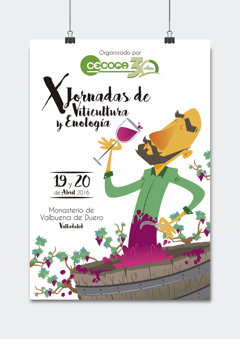 Cartelería + Programa de mano X Jornadas Técnicas de Viticultura y Enología · CECOGA S.A. · Valladolid 0