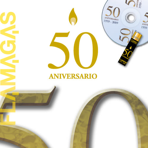 Logotipo y roll-up Aniversario Flamagas 0