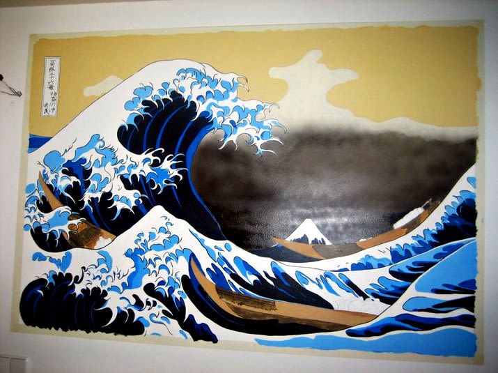 Mural: La Gran Ola de Kanagawa de Katsushika Hokusa 4