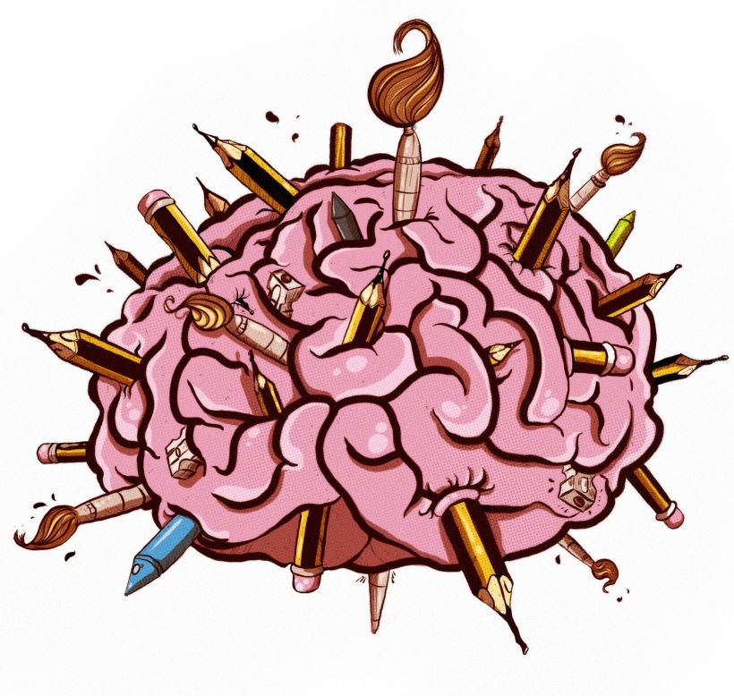 Cerebro con lápices -1
