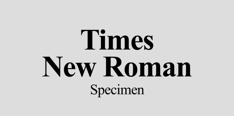 Times New Roman | Specimen -1