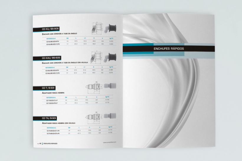 Diseño imagen corporativa y catálogo para Compofluid 3