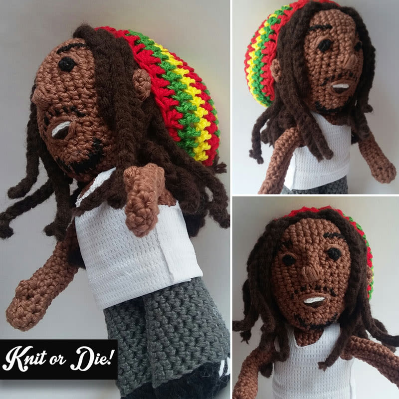 Bob Marley tejido (amigurumi) -1