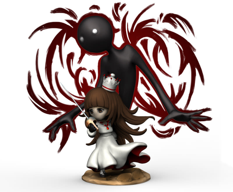 Deemo and the girl scupt -1