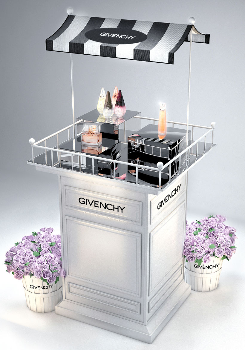 Evento Málaga Givenchy y propuestas de muebles para perfumes. 15