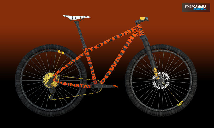 Bike Letters - 3D Graphic design 2