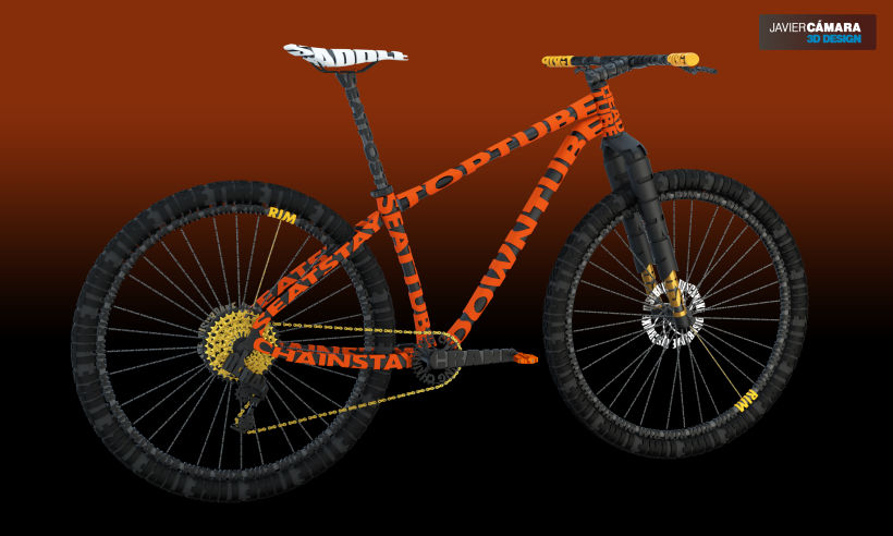 Bike Letters - 3D Graphic design 5