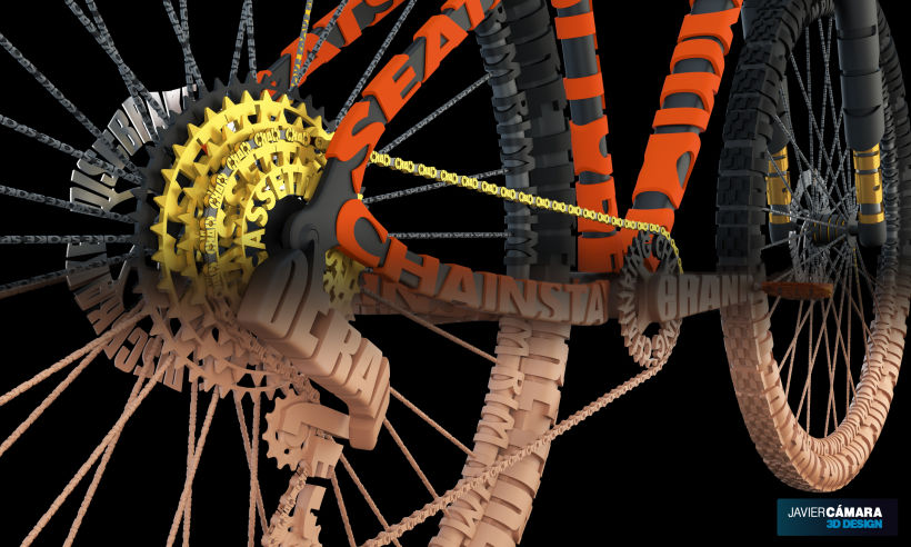 Bike Letters - 3D Graphic design 8