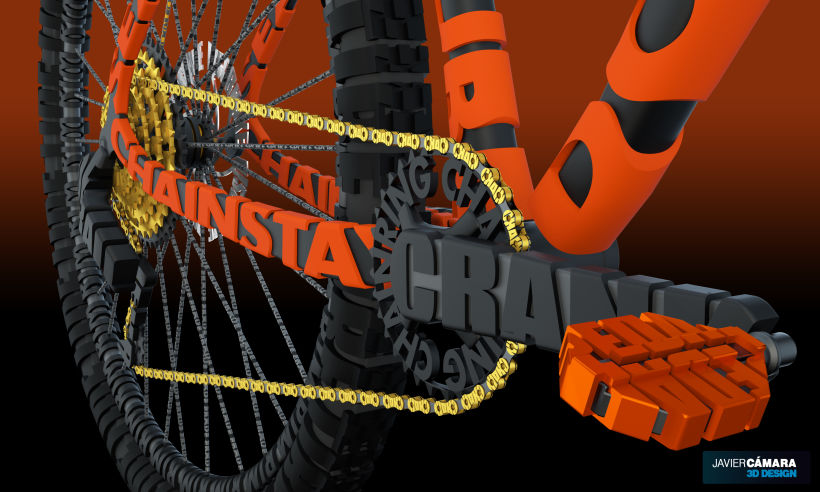 Bike Letters - 3D Graphic design 10