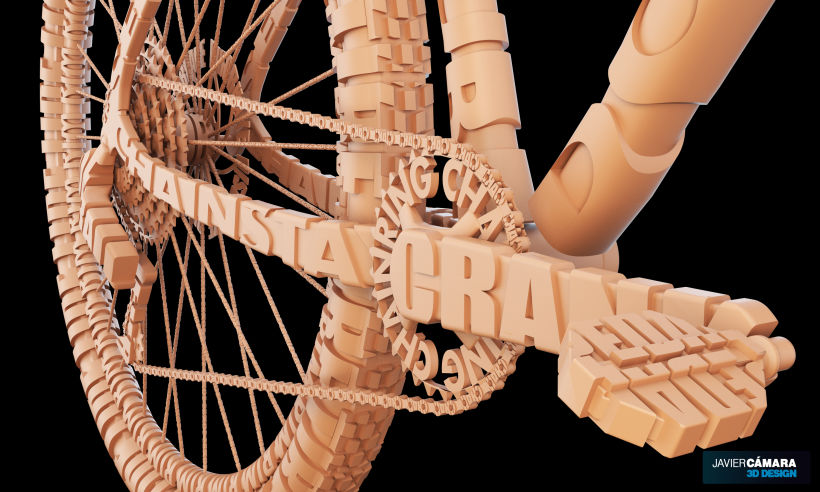 Bike Letters - 3D Graphic design 9