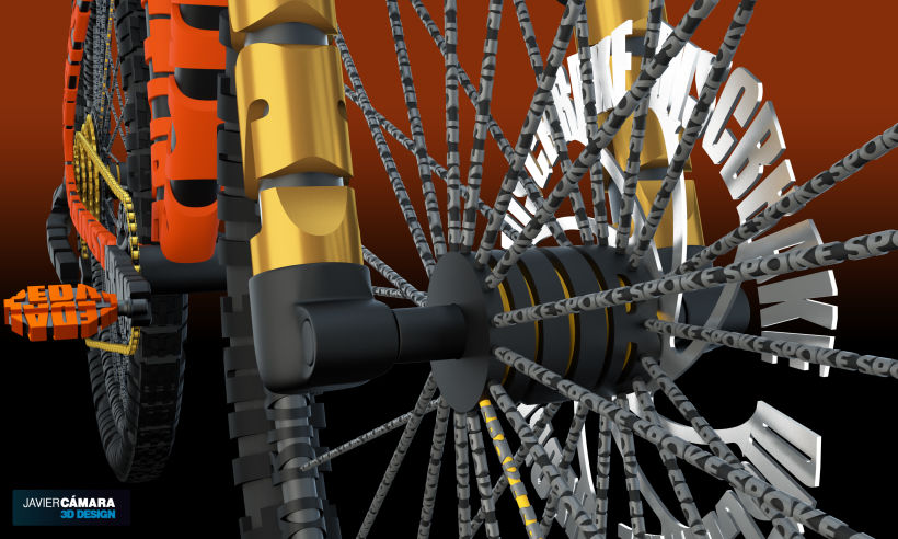 Bike Letters - 3D Graphic design 13