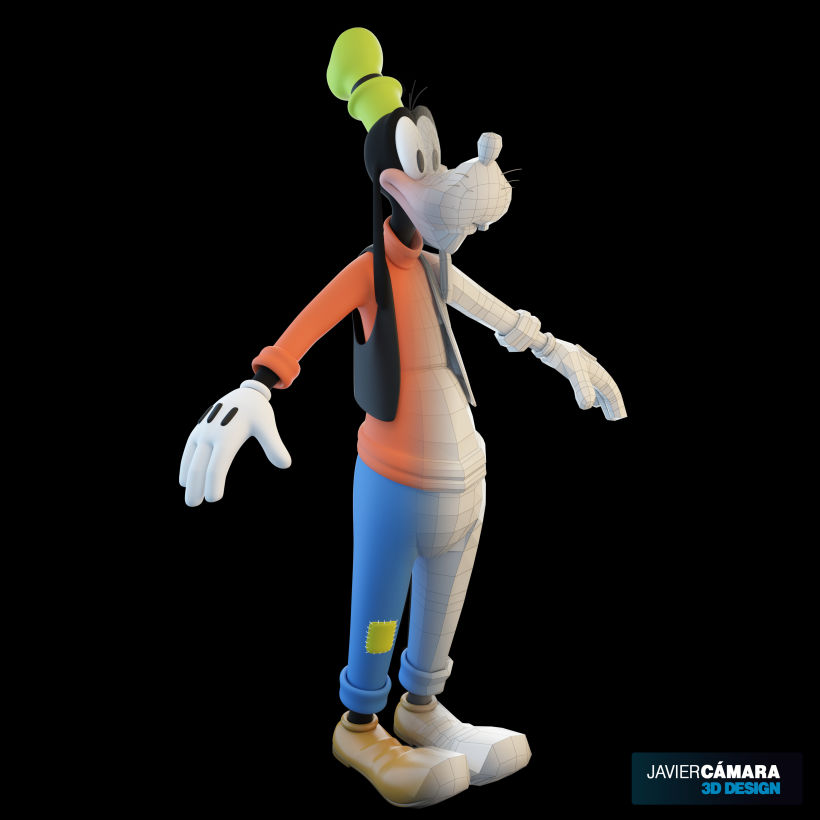 3D character modeling - Goofy  10
