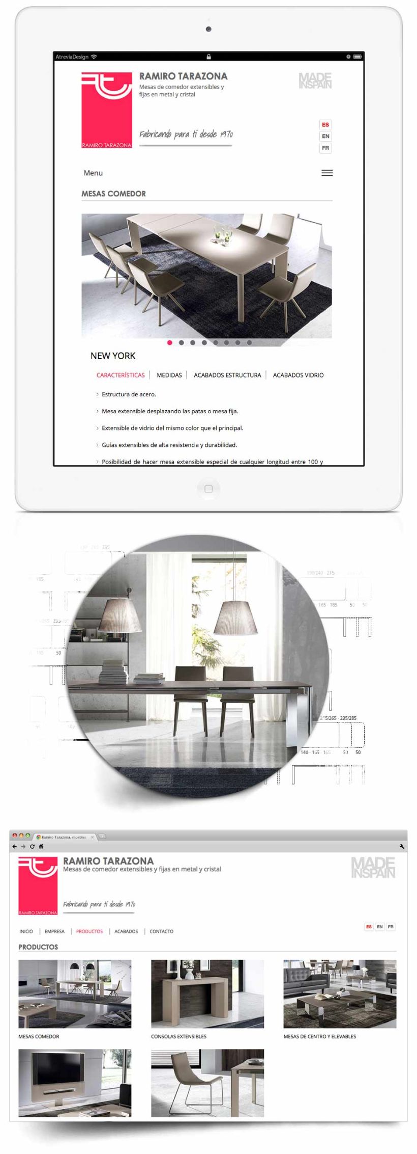 Diseño y Maquetación web para una empresa de fabricación de muebles 1