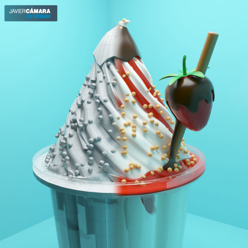3D Ice Cream modeling 6