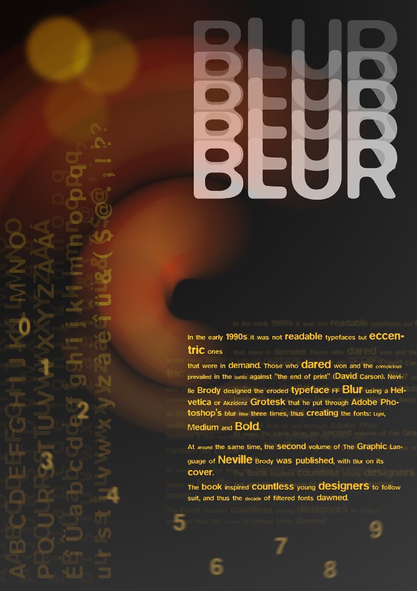 Cartel para la tipografía Blur -1