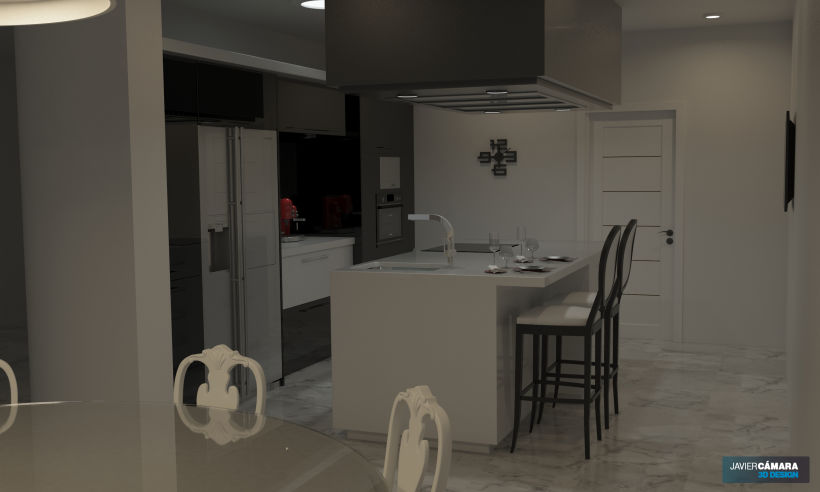 3D American kitchen - Interior Design 2