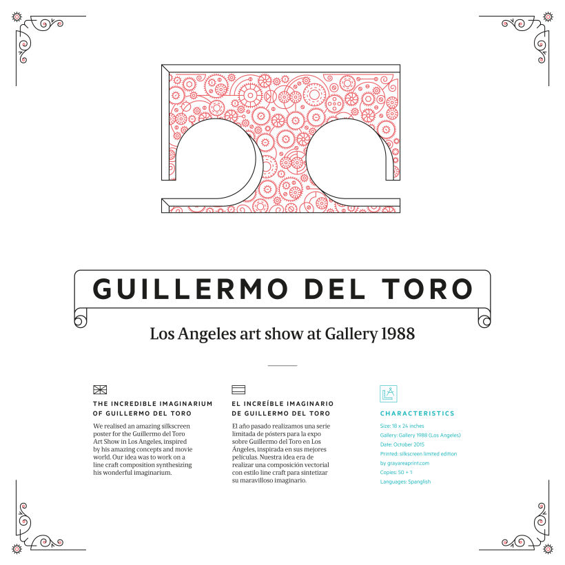 Póster Guillermo del Toro Art Show Los Angeles -1