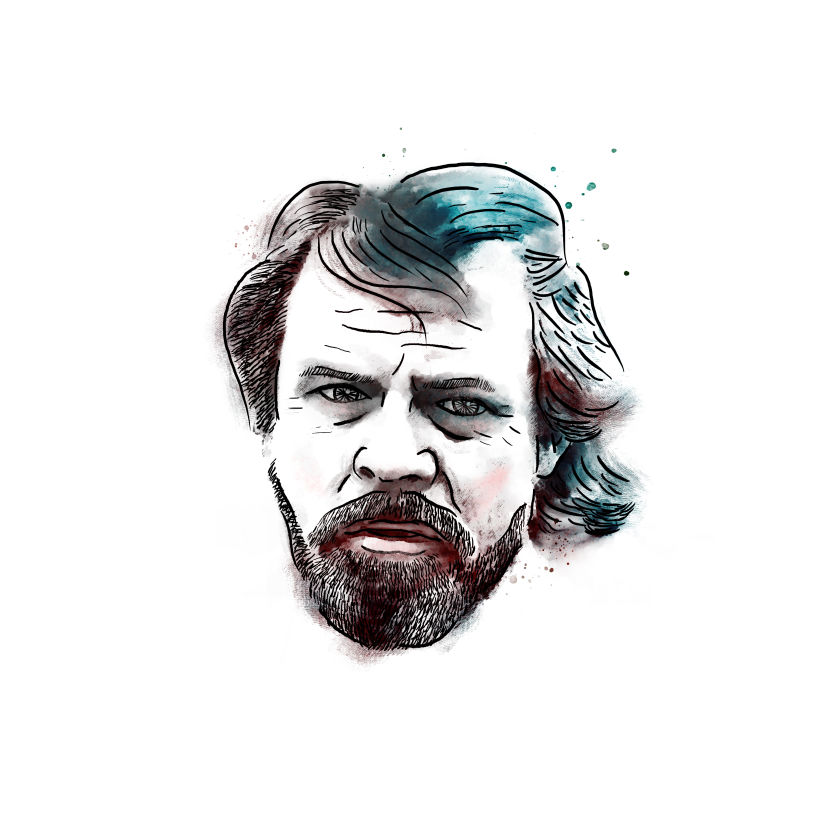 Luke Skywalker; mi proyecto del curso: Retrato ilustrado con Photoshop 1