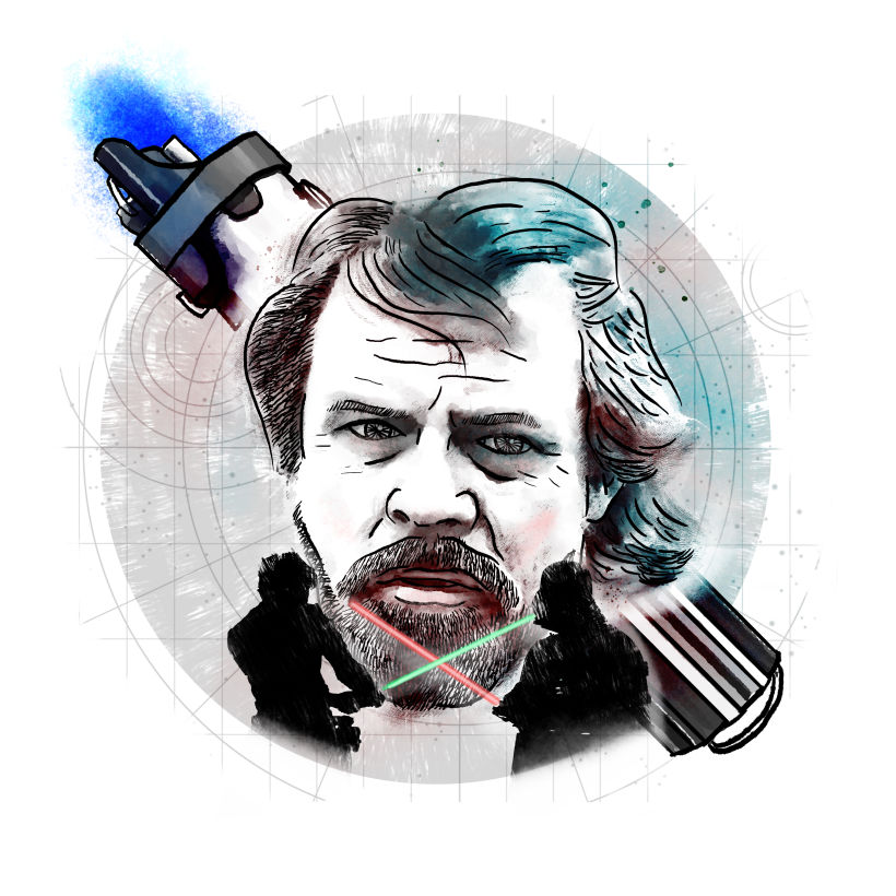 Luke Skywalker; mi proyecto del curso: Retrato ilustrado con Photoshop 0
