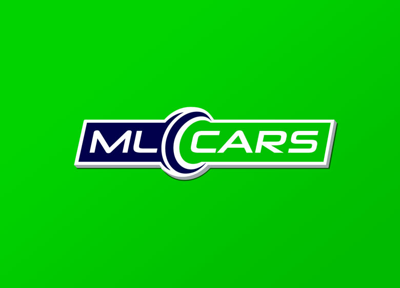 Diseño de logotipo para ML CARS, un centro ubicado en la provincia de Huelva y dedicado a la compra venta de vehículos de segunda mano y ocasión. 1