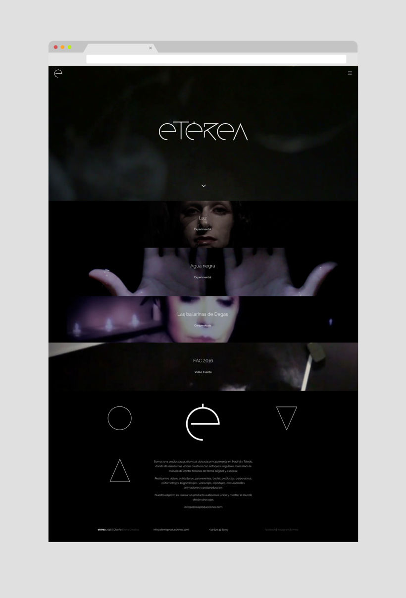 Marca y web para Etérea 5
