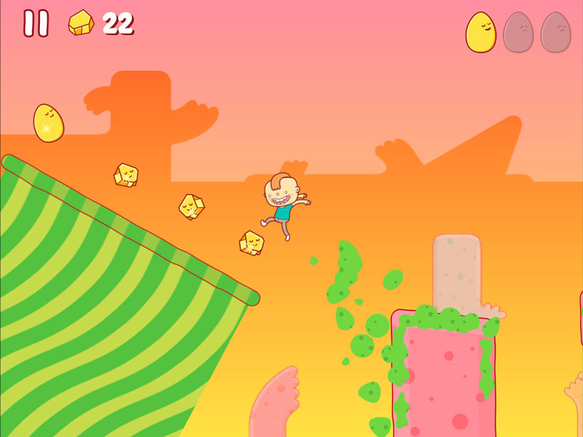 Egggggg, un juego para iOS y Android ilustrado por Brosmind 4