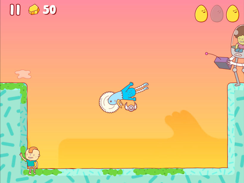 Egggggg, un juego para iOS y Android ilustrado por Brosmind 9