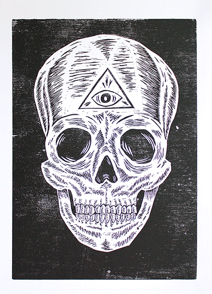 Skull engraved 3