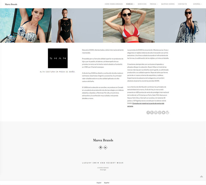 Web Desing for Luxury Swimwear Brands 5