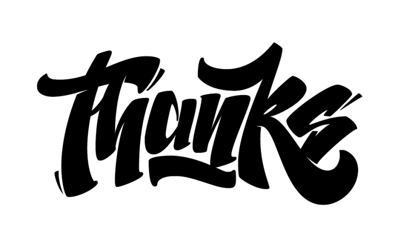 "Thanks" lettering 0