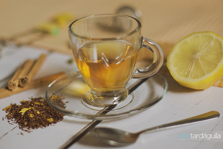 Fotografía de producto. Té de limón y canela y té de manzana y cardamomo 0