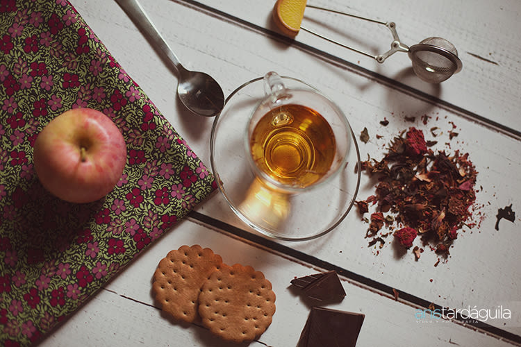Fotografía de producto. Té de limón y canela y té de manzana y cardamomo 2