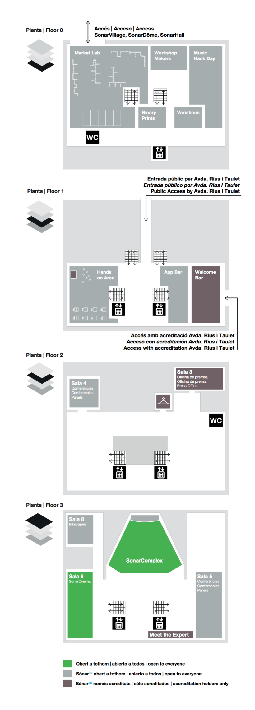 SONAR 2013 - Maps for stages & signage 2