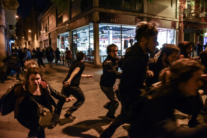 Disturbios en el barrio de Gràcia, Barcelona 0