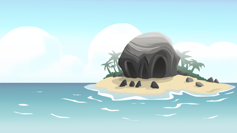 BG design Video-game combat - Pirate island + platform 0